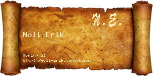 Noll Erik névjegykártya